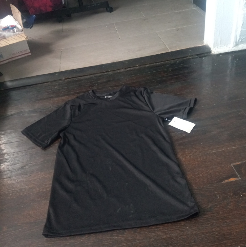 Essential Elements Womans Black Color V Neck Shirt Size Small NWT Cozy Casual...